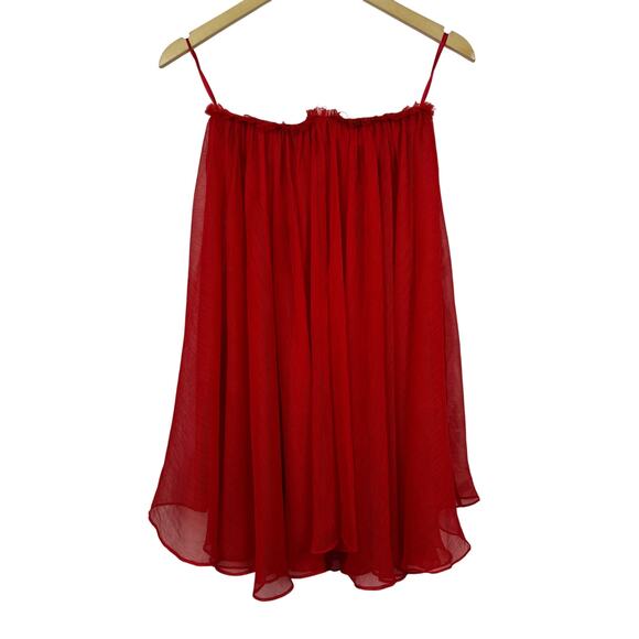 Blaque Label Red Chiffon Sweetheart Mini Dress Size XS NWT - Picture 2 of 11
